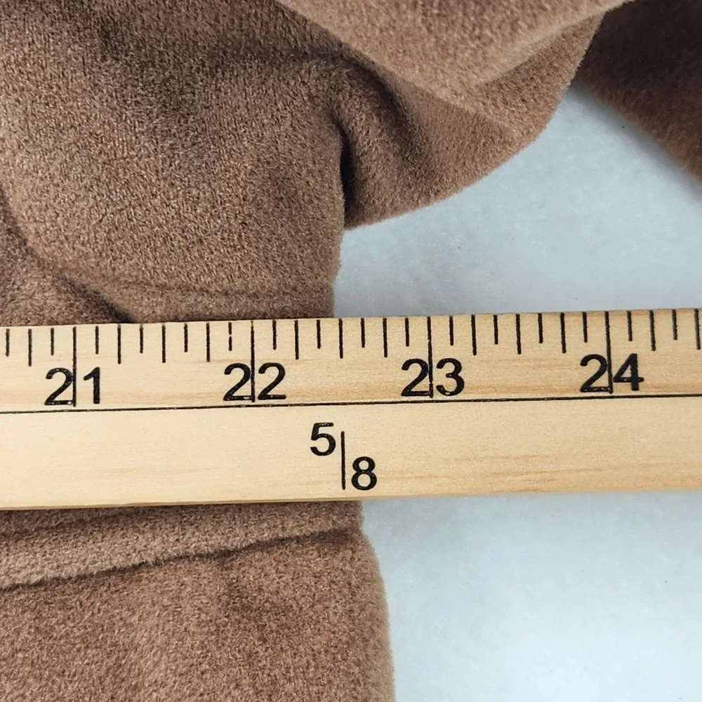 Juli de Roma Vintage Brown Kajmir Car Coat Faux Cashmere Mid-Length Jacket Women - Picture 3 of 7